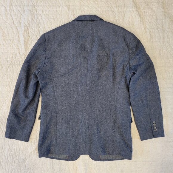 Jos A Bank, 1905 Collection Taylored Sport Coat, Navy Herringbone, 44 Long - Picture 9 of 9